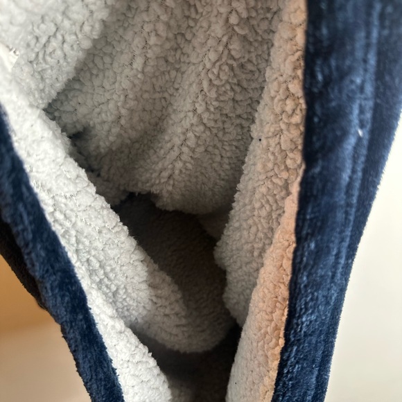 Cozy Navy Blue Fleece Huggie Hoodie - Picture 5 of 5